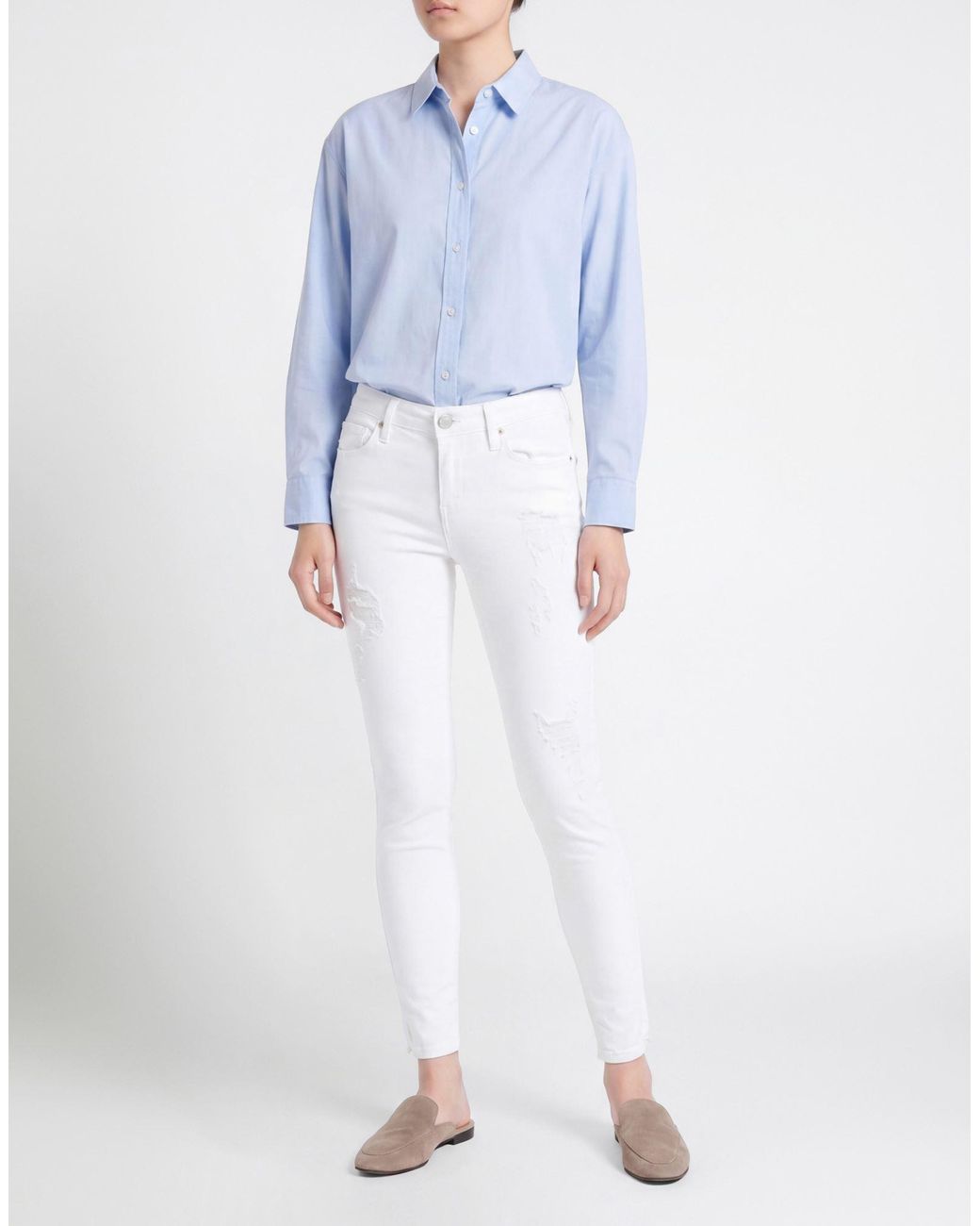 True Religion White Jeans Cotton, Viscose, Polyester, Elastane