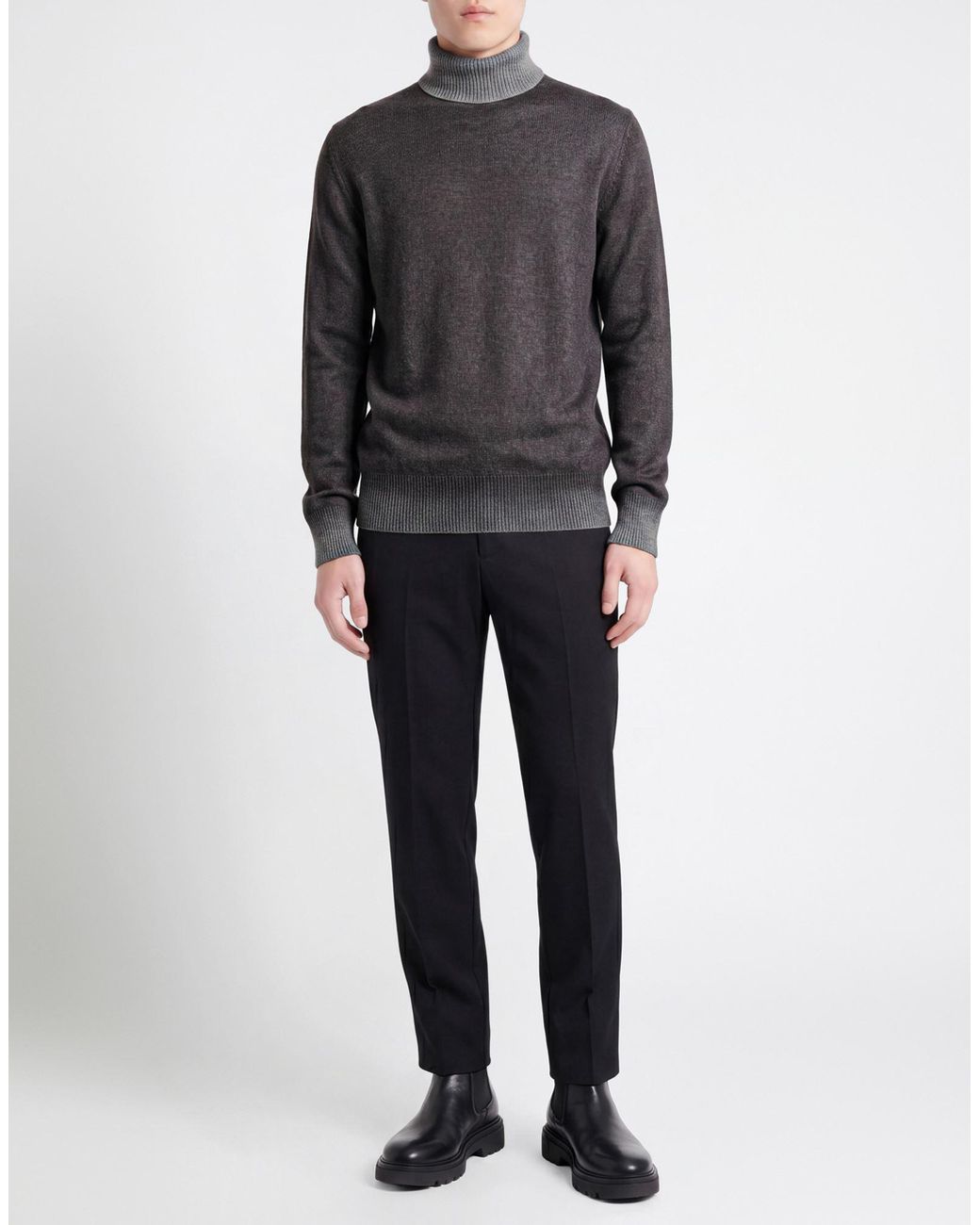 Aragona Gray Turtleneck Cashmere for men