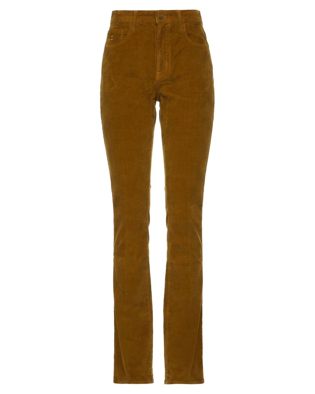 Jacob Cohen Brown Mustard Pants Cotton, Elastane, Polyester