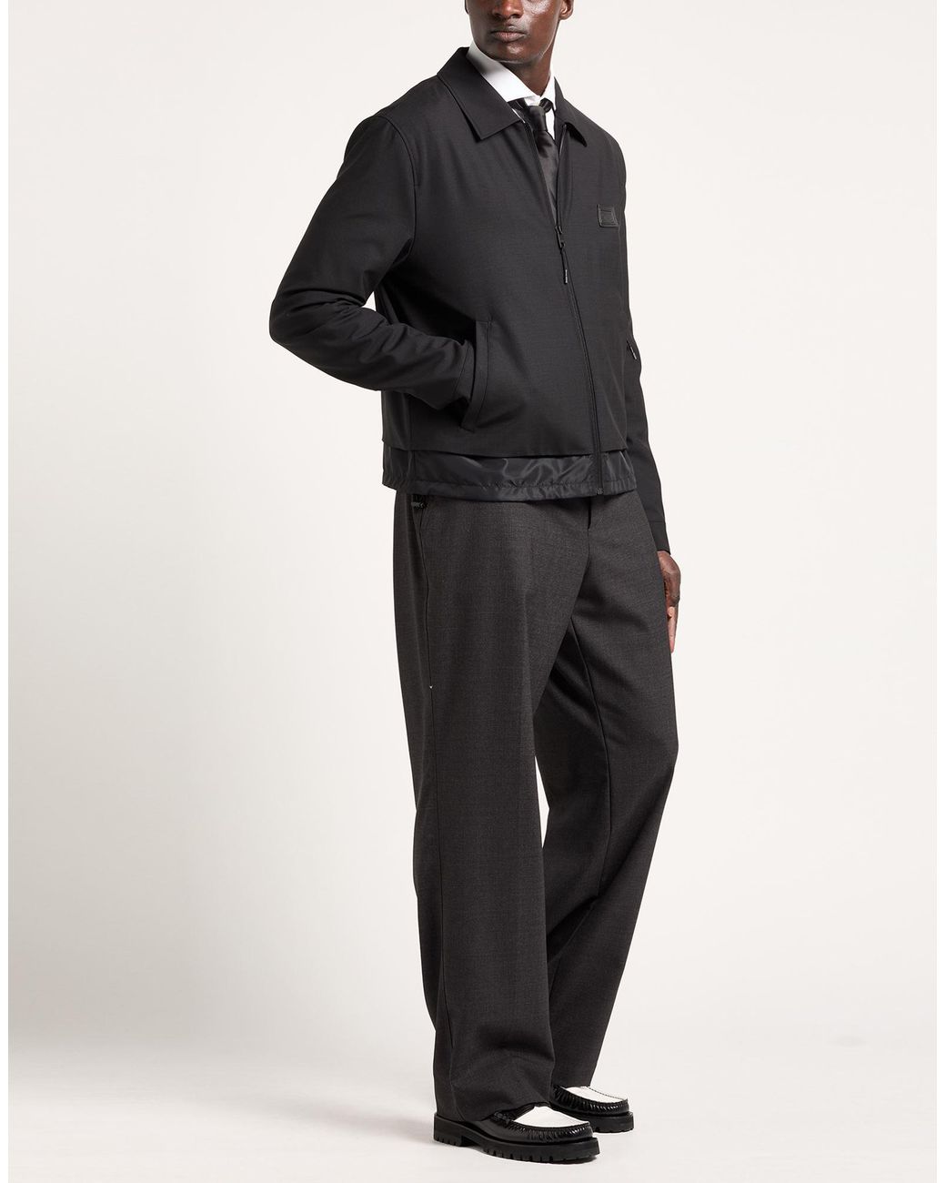 Dolce & Gabbana Black Jacket Wool, Polyester, Polyamide, Elastane for men