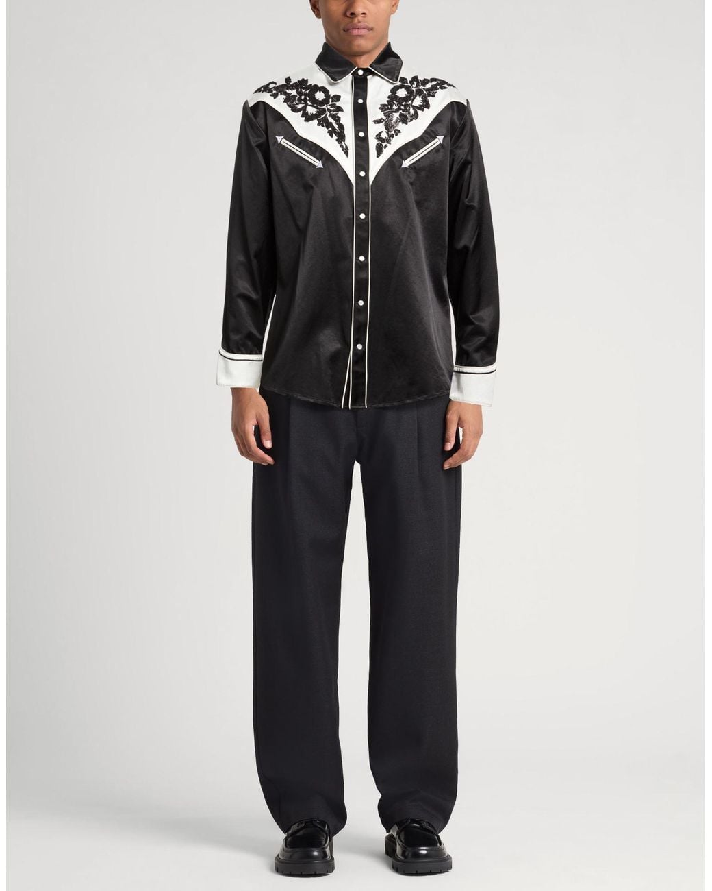 KENZO Black Shirt Cotton, Rayon for men