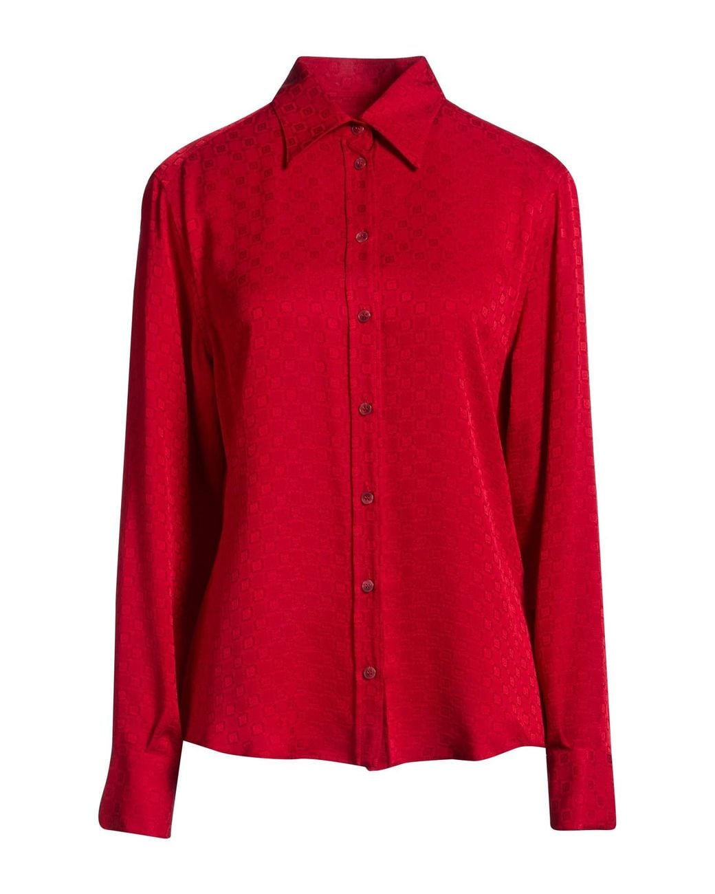 Dolce & Gabbana Red Shirt Silk