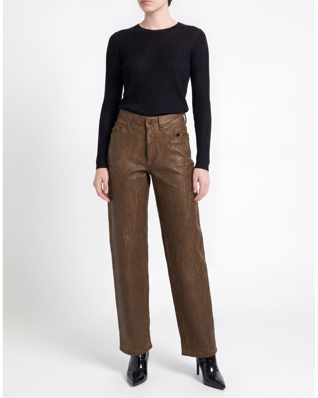 Guess Brown Jeans Cotton, Polyester, Elastane, Elastomultiester