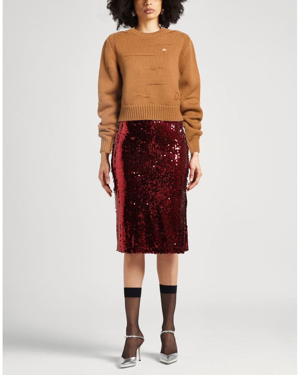 DSquared² Brown Camel Sweater Wool