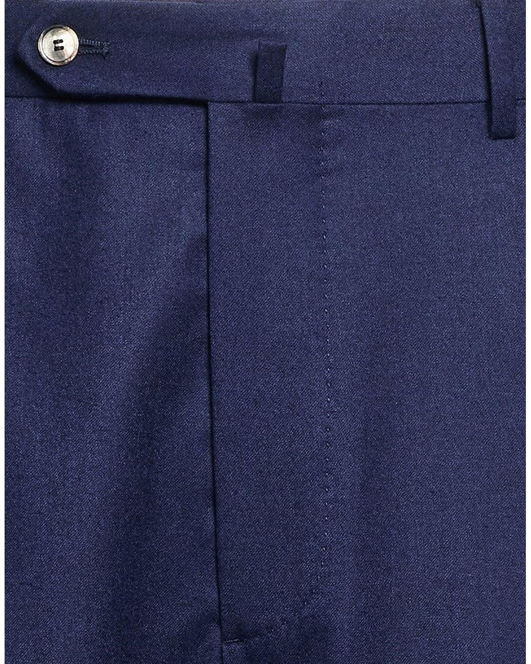 Santaniello Blue Pants Wool for men