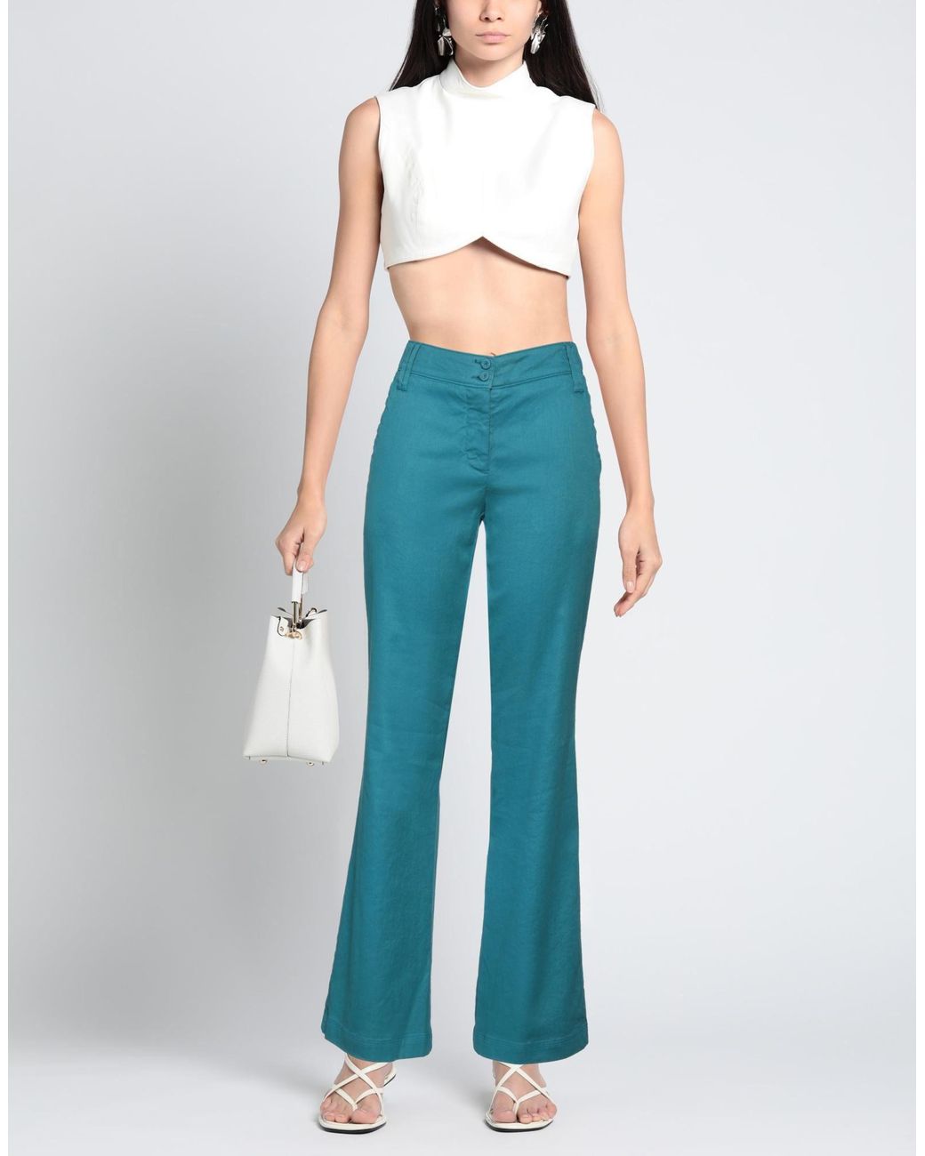 120% Lino Blue Trouser