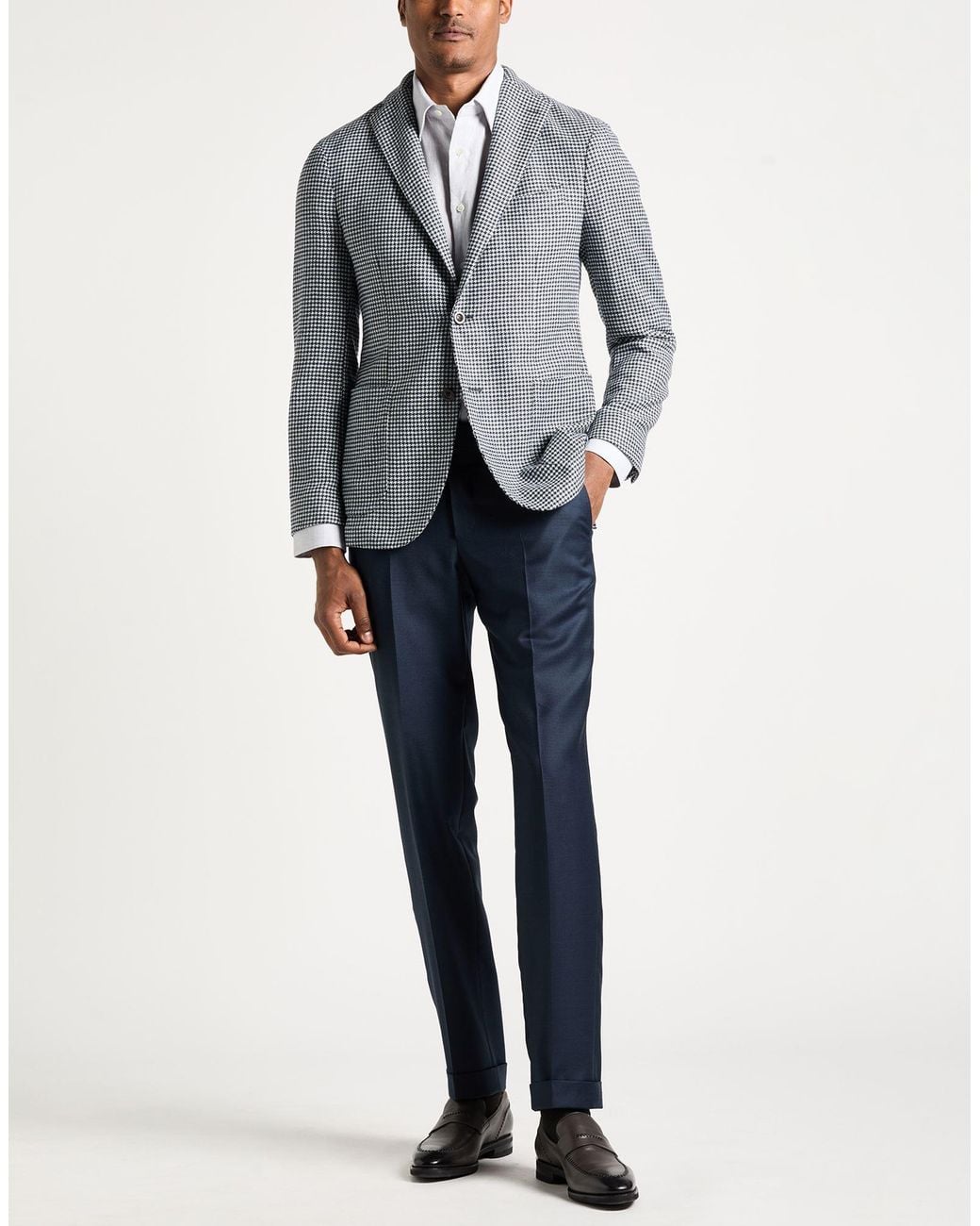 Boglioli Gray Blazer Wool, Polyester, Polyamide for men