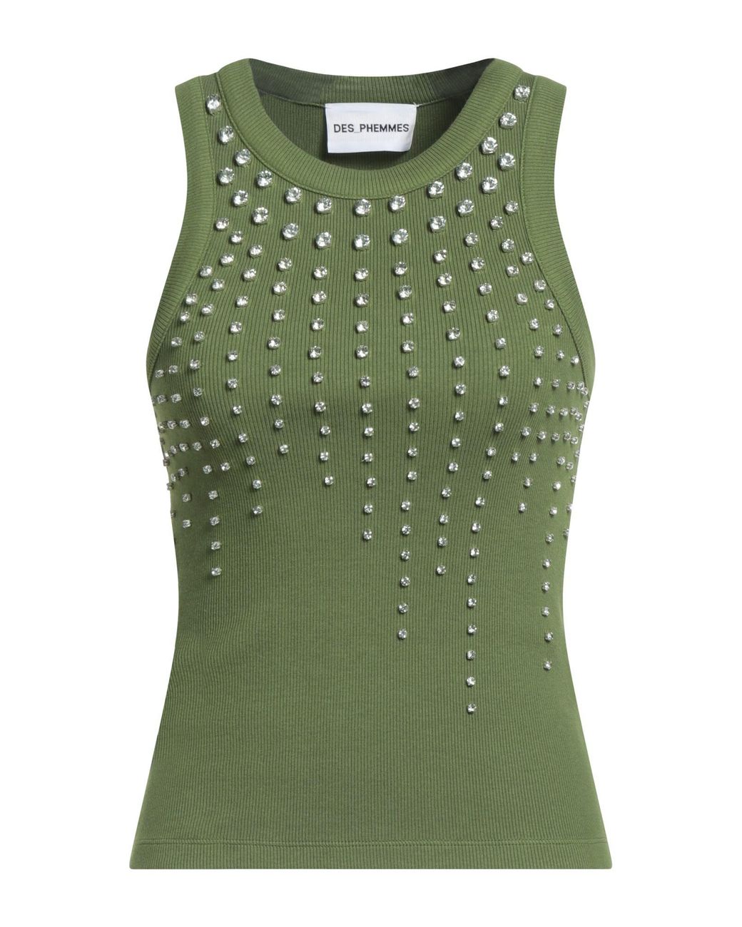 Top DES_PHEMMES en coloris Green