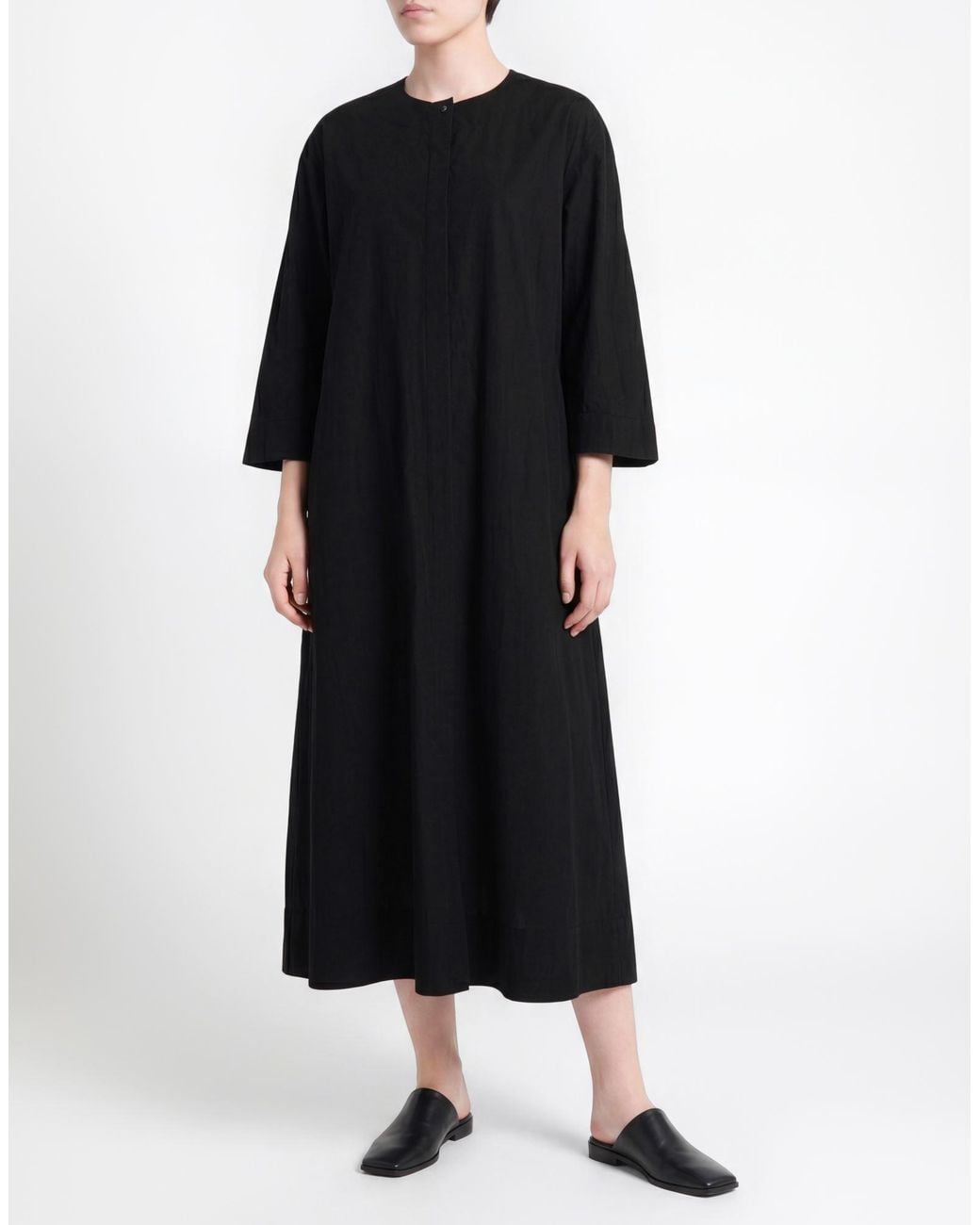 Ottod'Ame Black Midi Dress Cotton