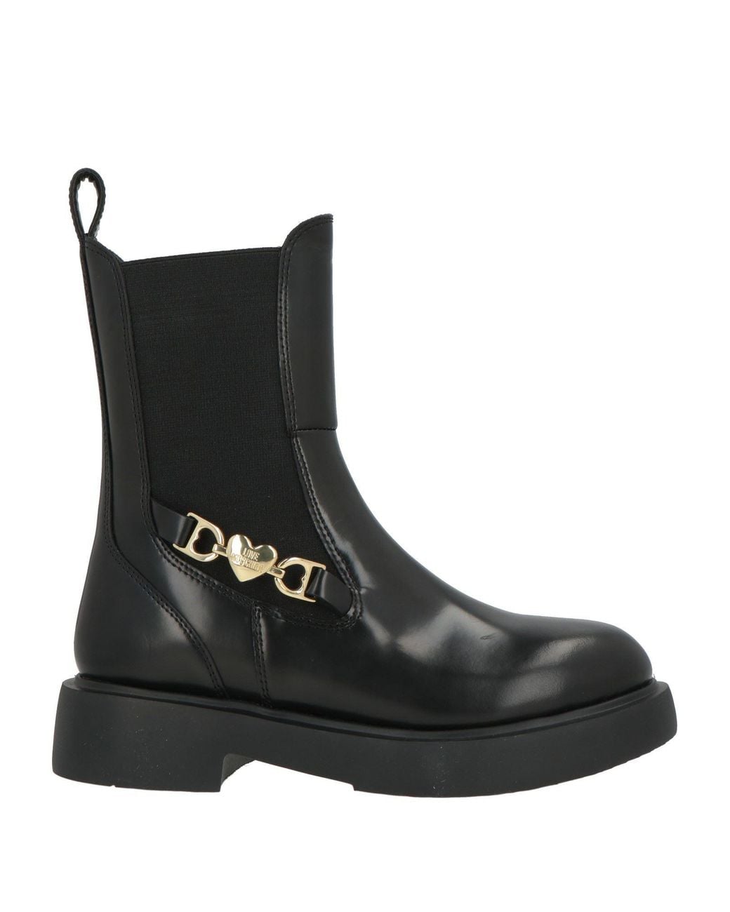 Love Moschino Black Ankle Boots Leather