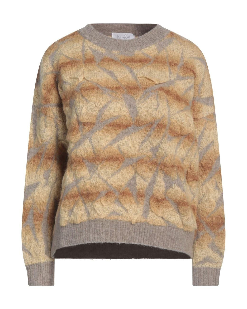 Daniele Fiesoli Natural Sweater Merino Wool, Polyamide, Mohair Wool, Alpaca Wool, Elastane