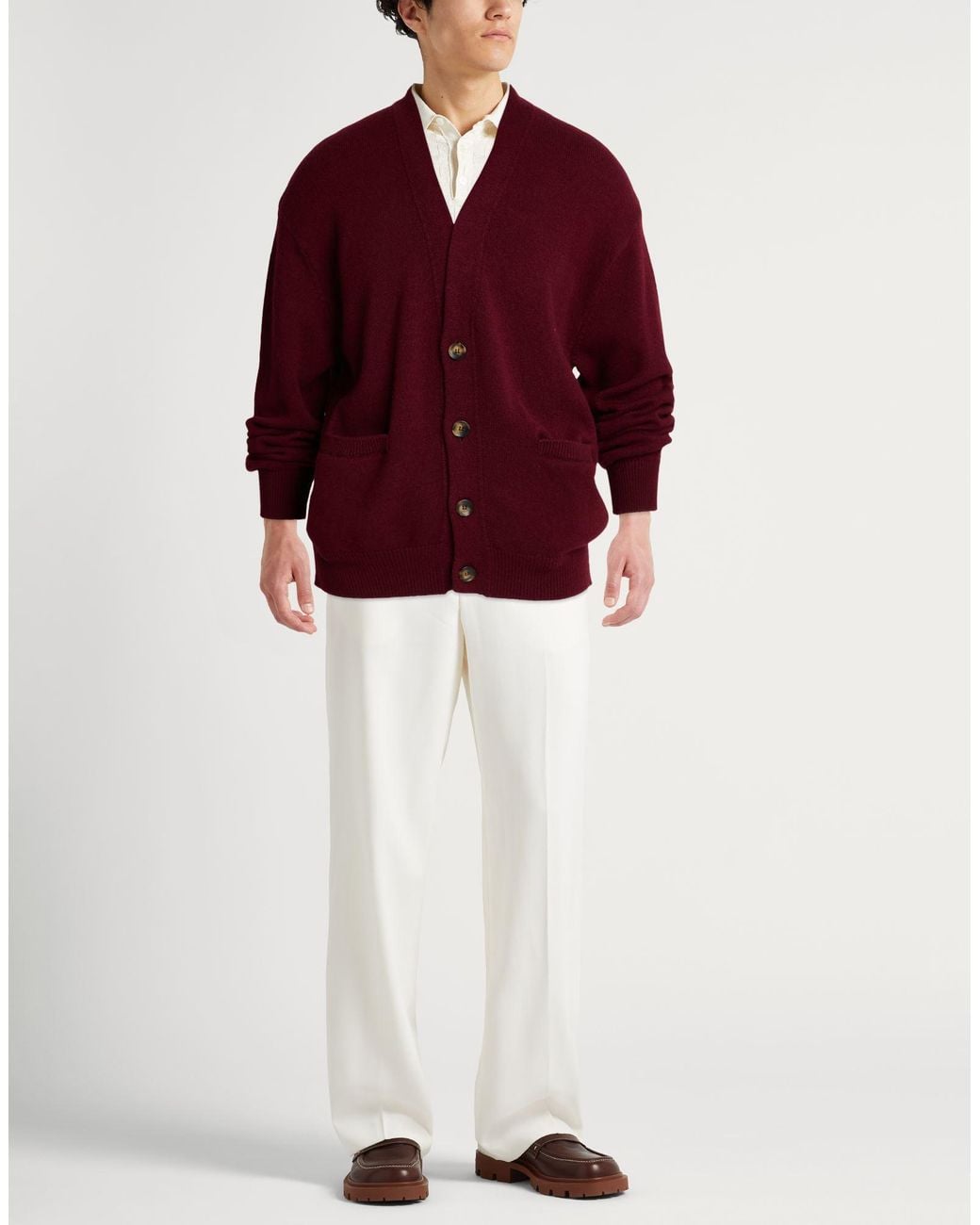 Laneus Red Cardigan for men