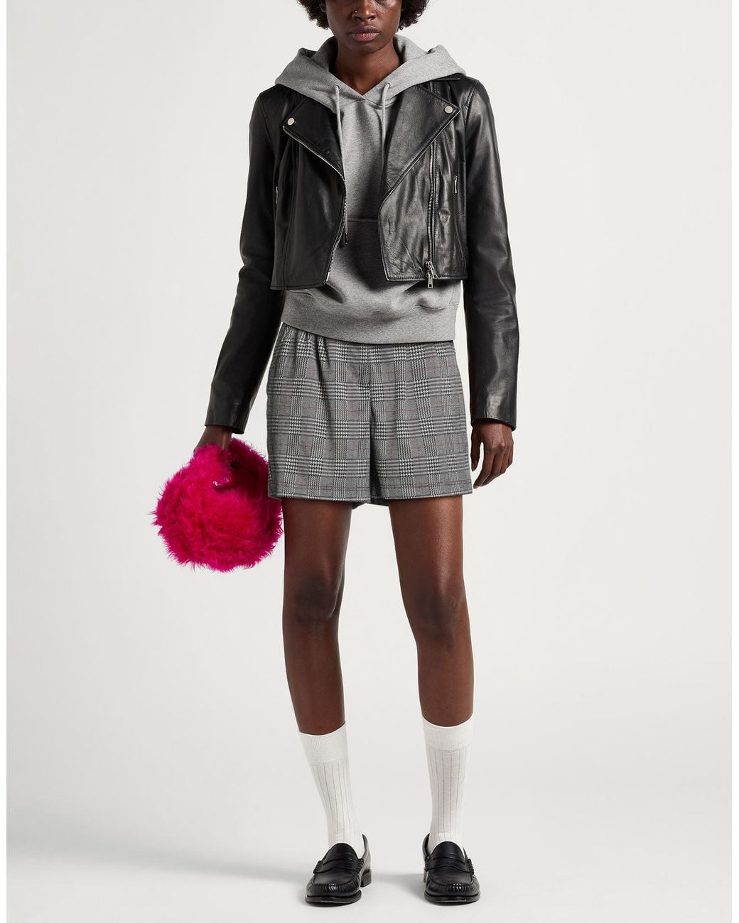 Guess Gray Shorts & Bermuda Shorts Polyester, Viscose, Elastane