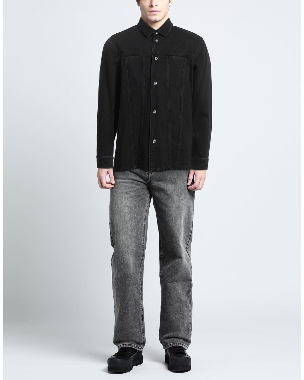 1989 STUDIO Black Denim Outerwear for men