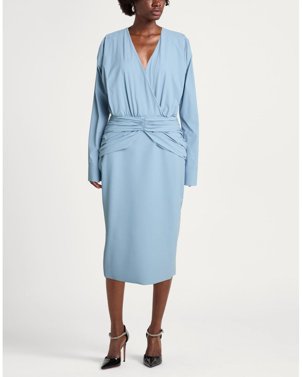 La Petite Robe Di Chiara Boni Blue Midi Dress