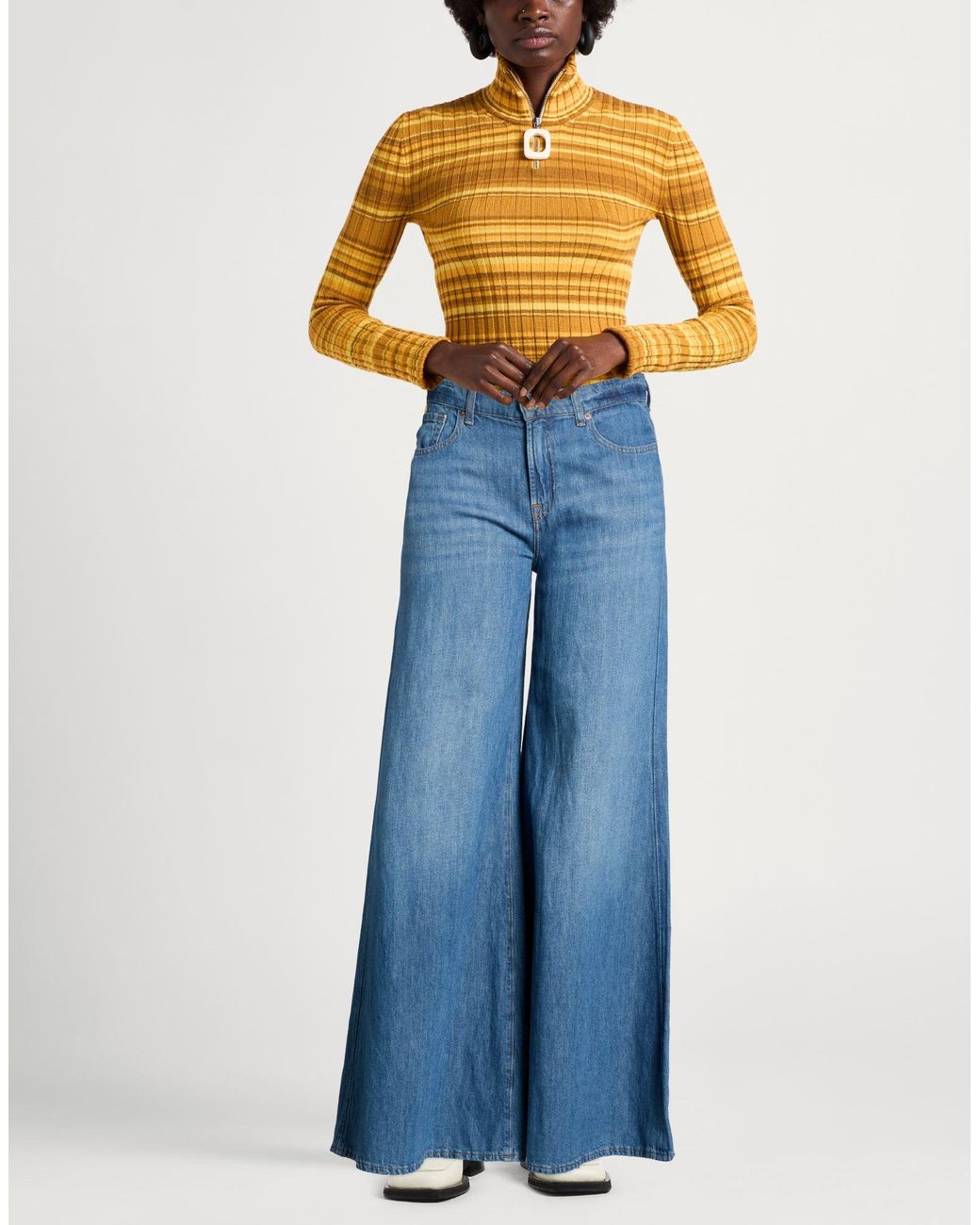 7 For All Mankind Blue Jeans Cotton, Linen