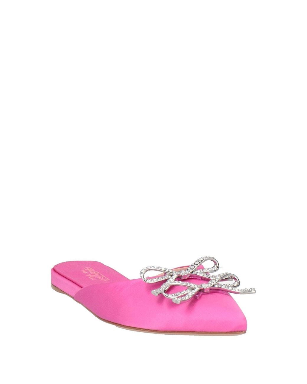 Giambattista Valli Pink Mules & Clogs Textile Fibers