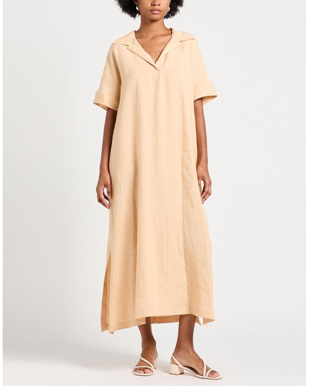 Eleventy Natural Maxi Dress Linen