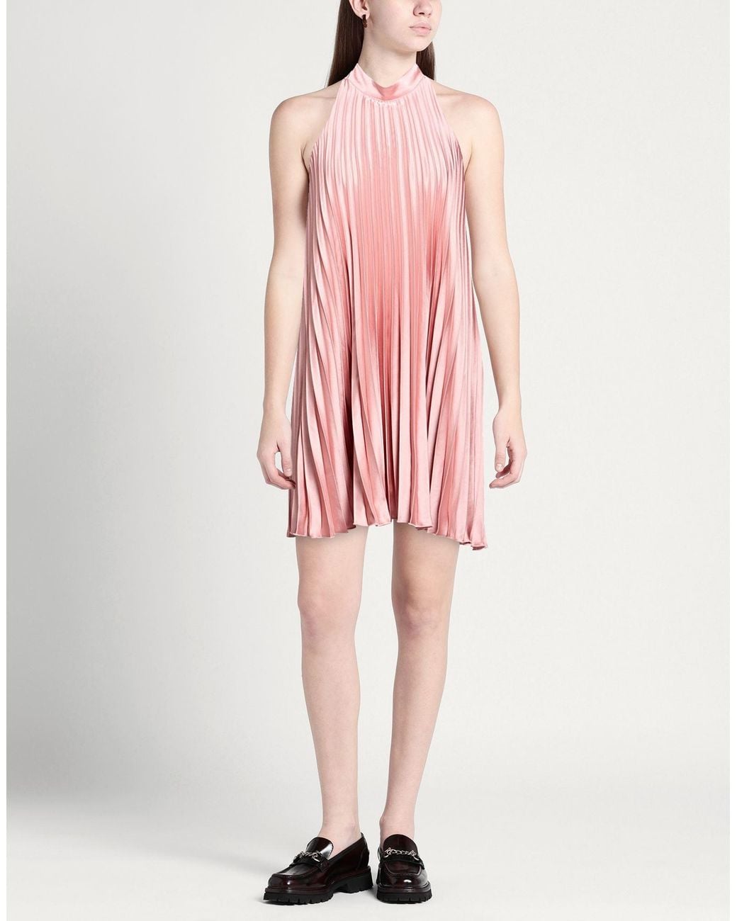 ViCOLO Pink Blush Mini Dress Polyester