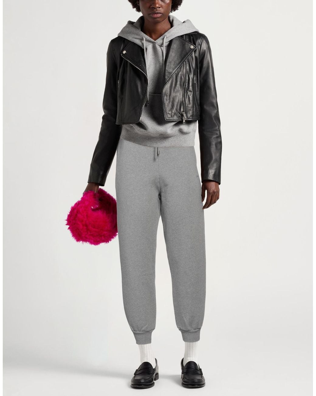 FRAME Gray Pants Cotton, Polyester, Elastane