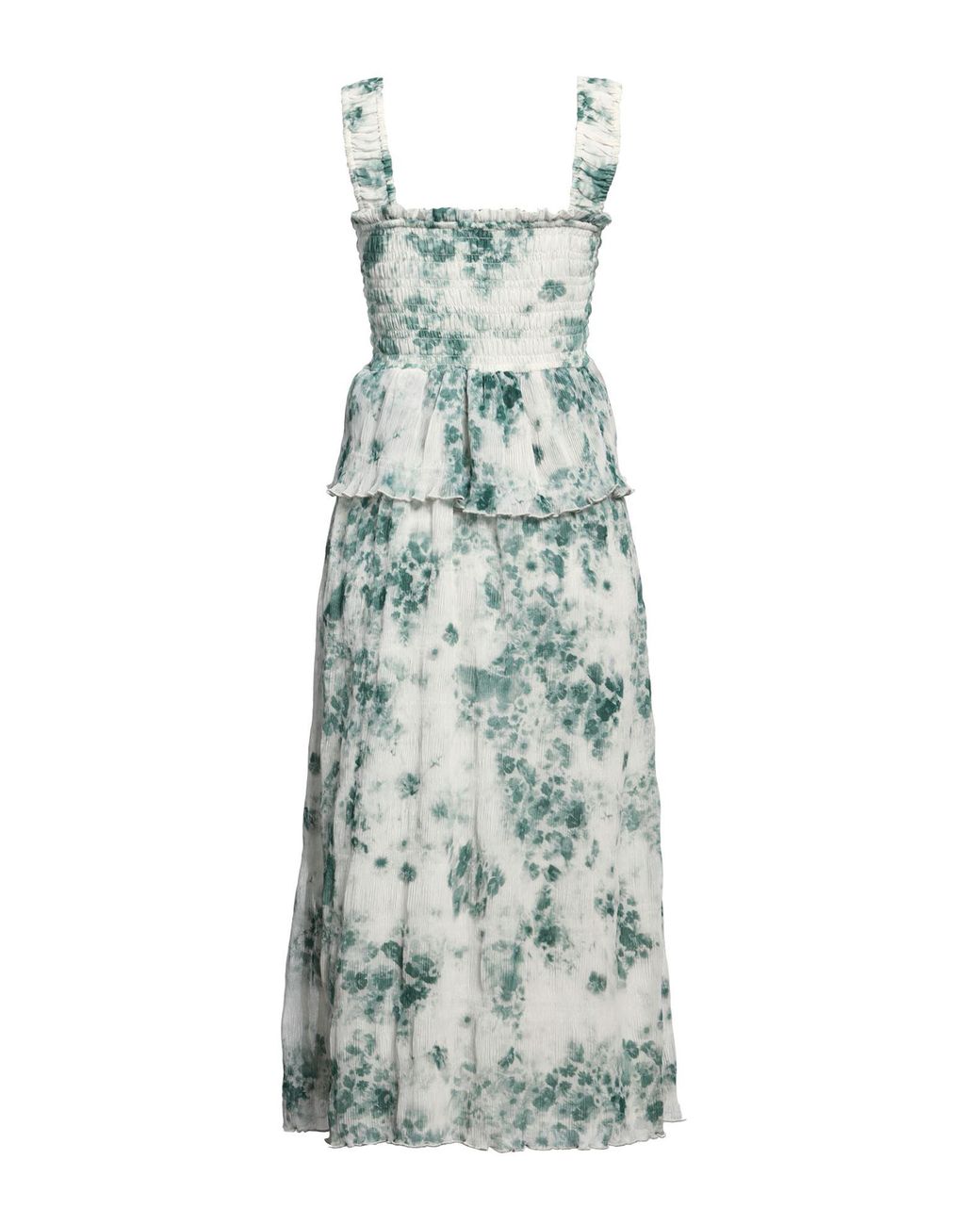 Ganni Blue Midi Dress Recycled Polyester