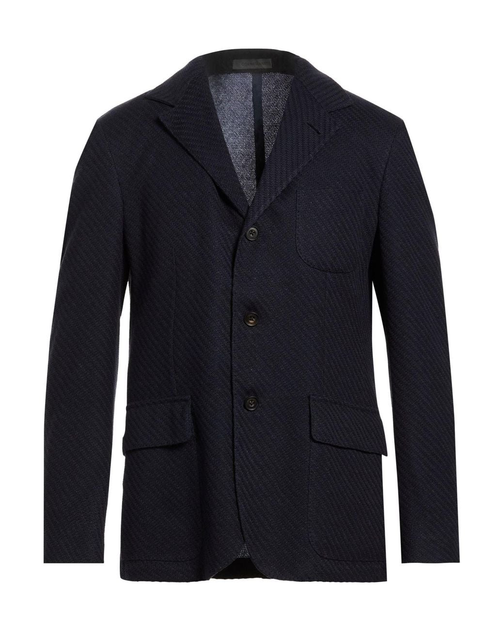 Corneliani Blue Midnight Blazer Linen, Silk, Polyester for men