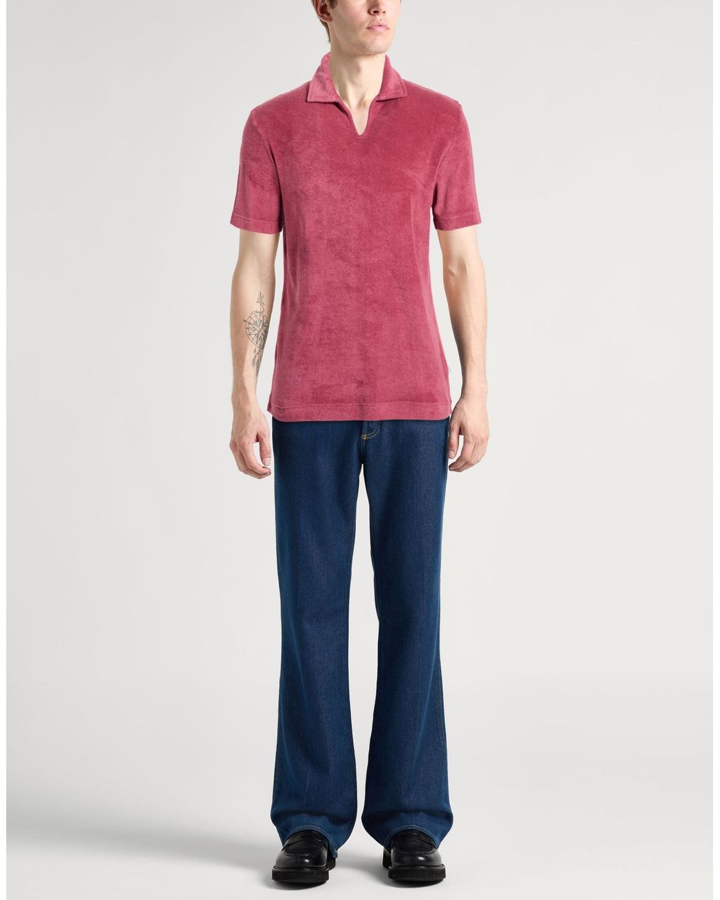 Fedeli Pink Polo Shirt for men