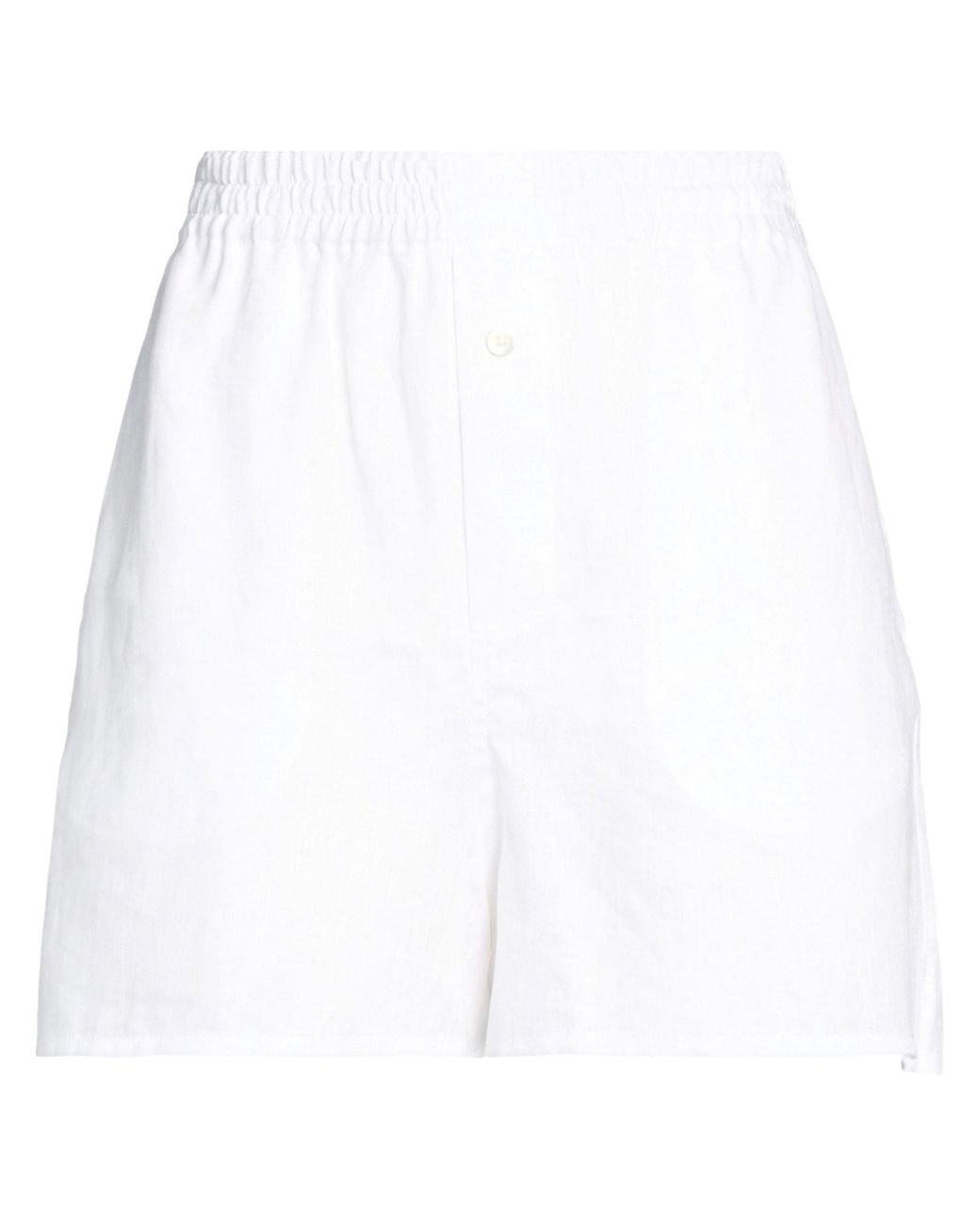 RIVIERA ATTIRE White Shorts & Bermuda Shorts Linen