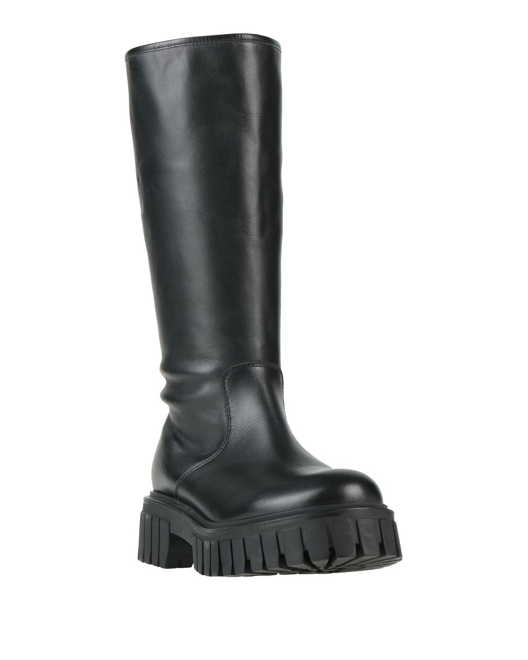 Frau Black Boot Leather