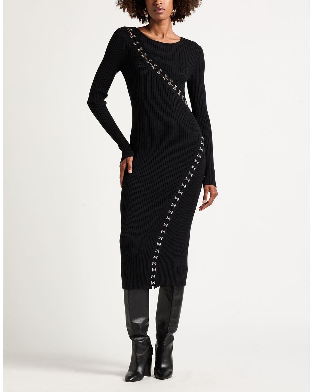 Patrizia Pepe Black Midi Dress