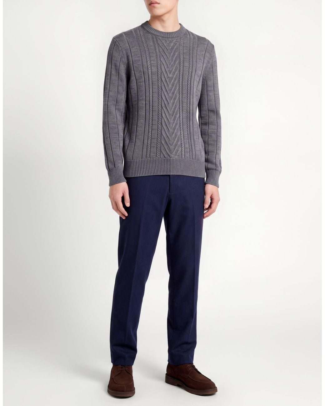 Paolo Pecora Blue Sweater Virgin Wool for men