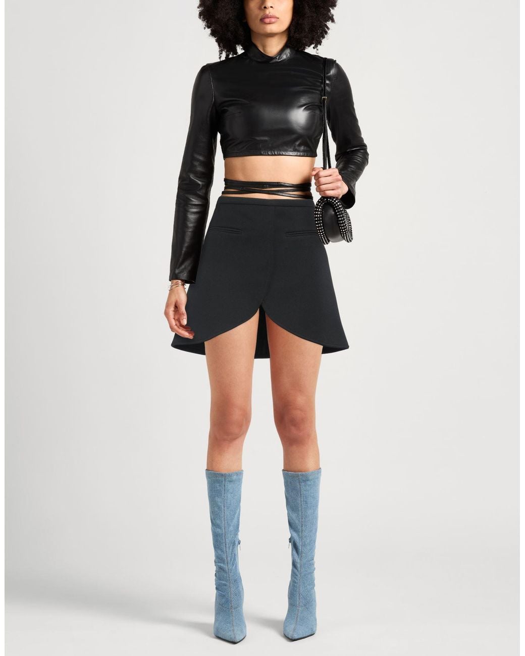 Courreges Black Mini Skirt