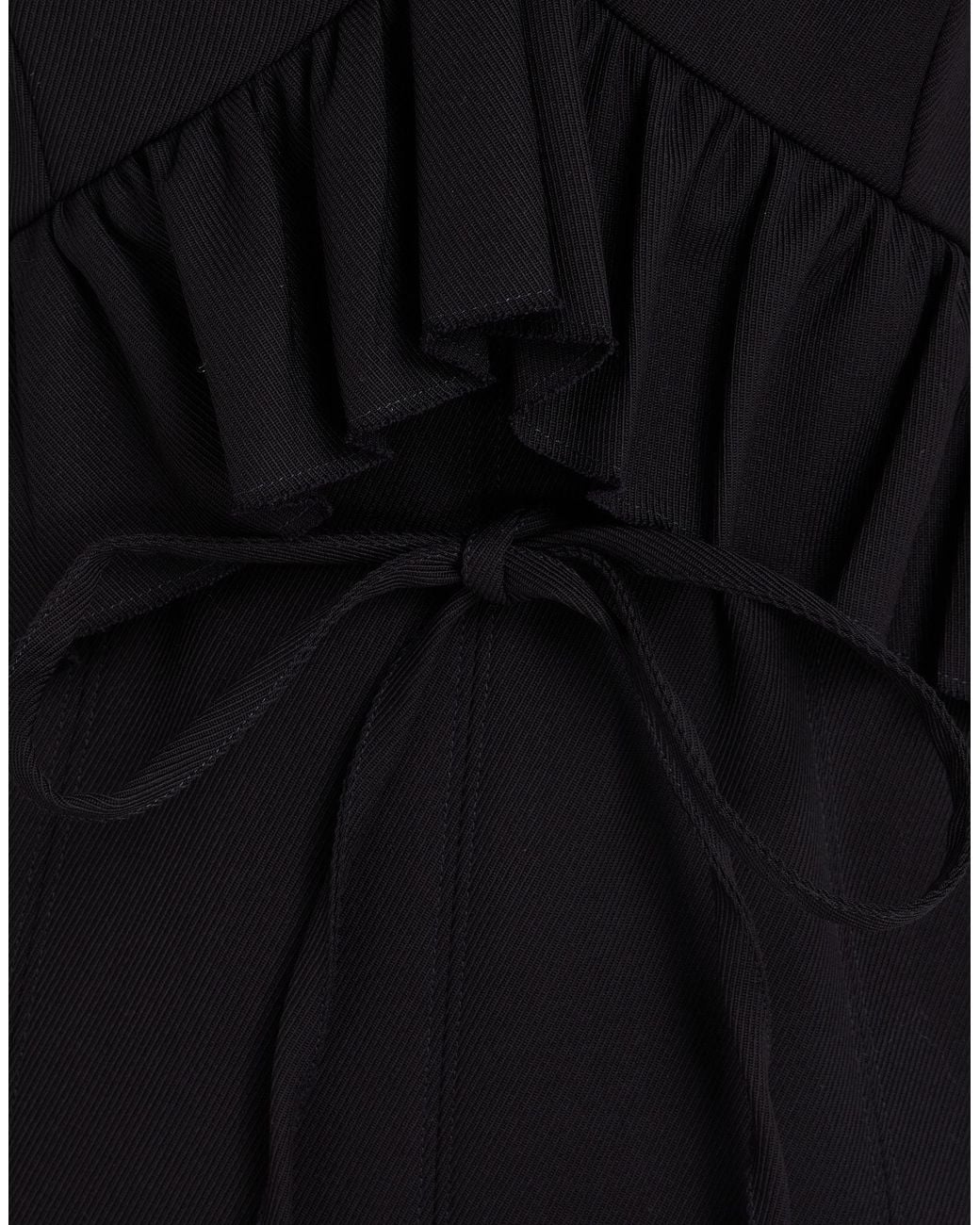 Plan C Black Midnight Midi Dress Wool