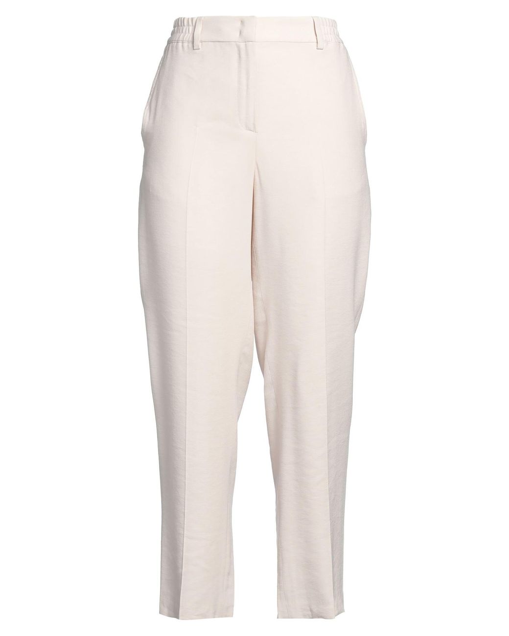 SEVENTY VENEZIA White Pants Viscose, Polyester