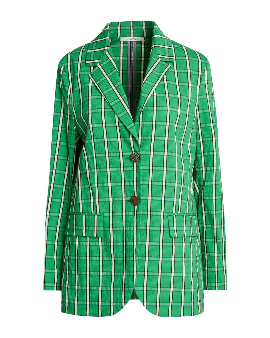 Maliparmi Green Blazer Cotton, Viscose, Elastane