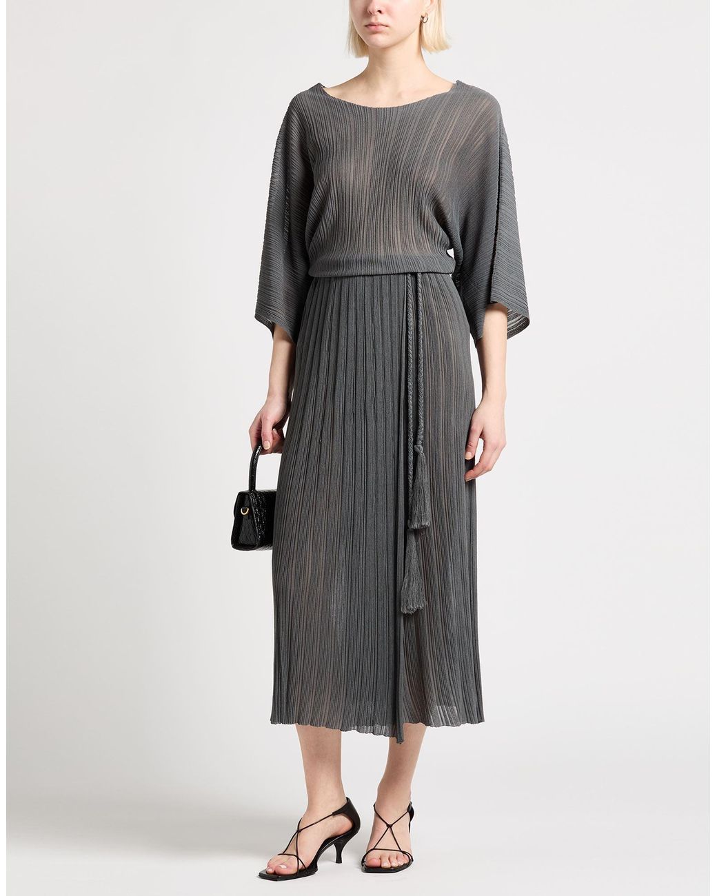 Semicouture Gray Maxi Dresses