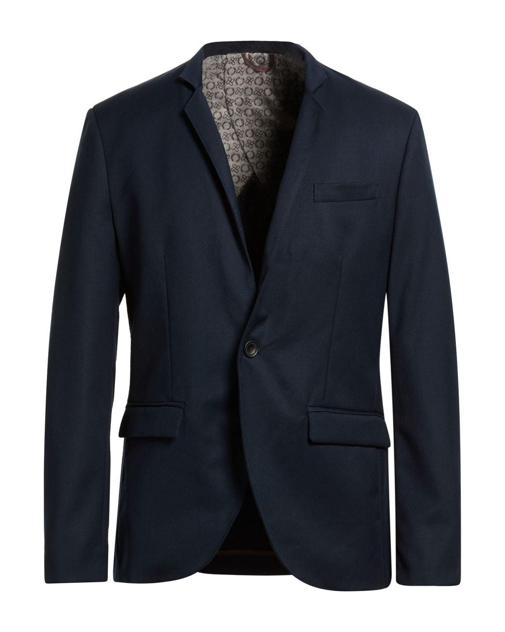 Imperial Blue Blazer Polyester, Viscose, Elastane for men