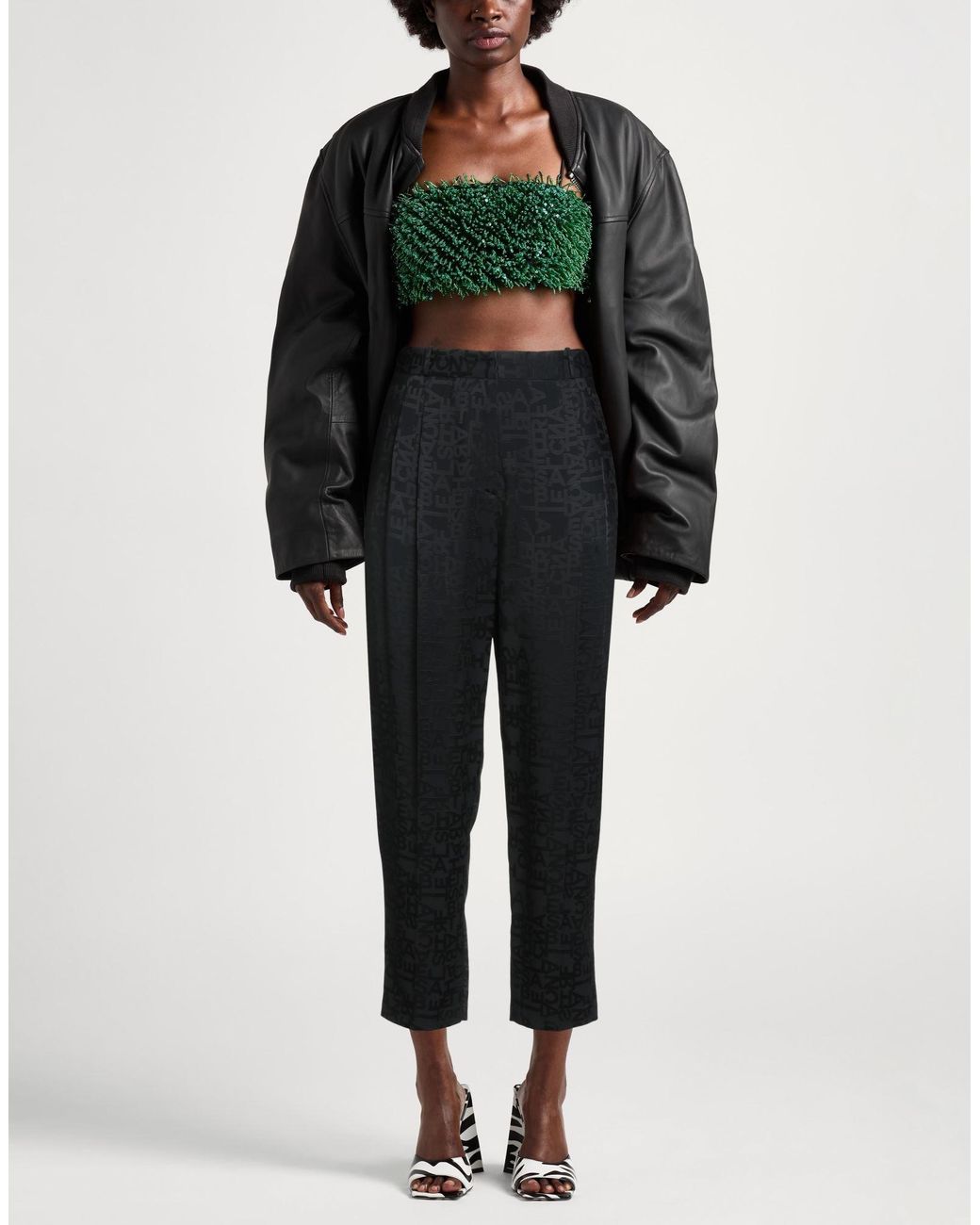 Elisabetta Franchi Black Pants Acetate, Viscose