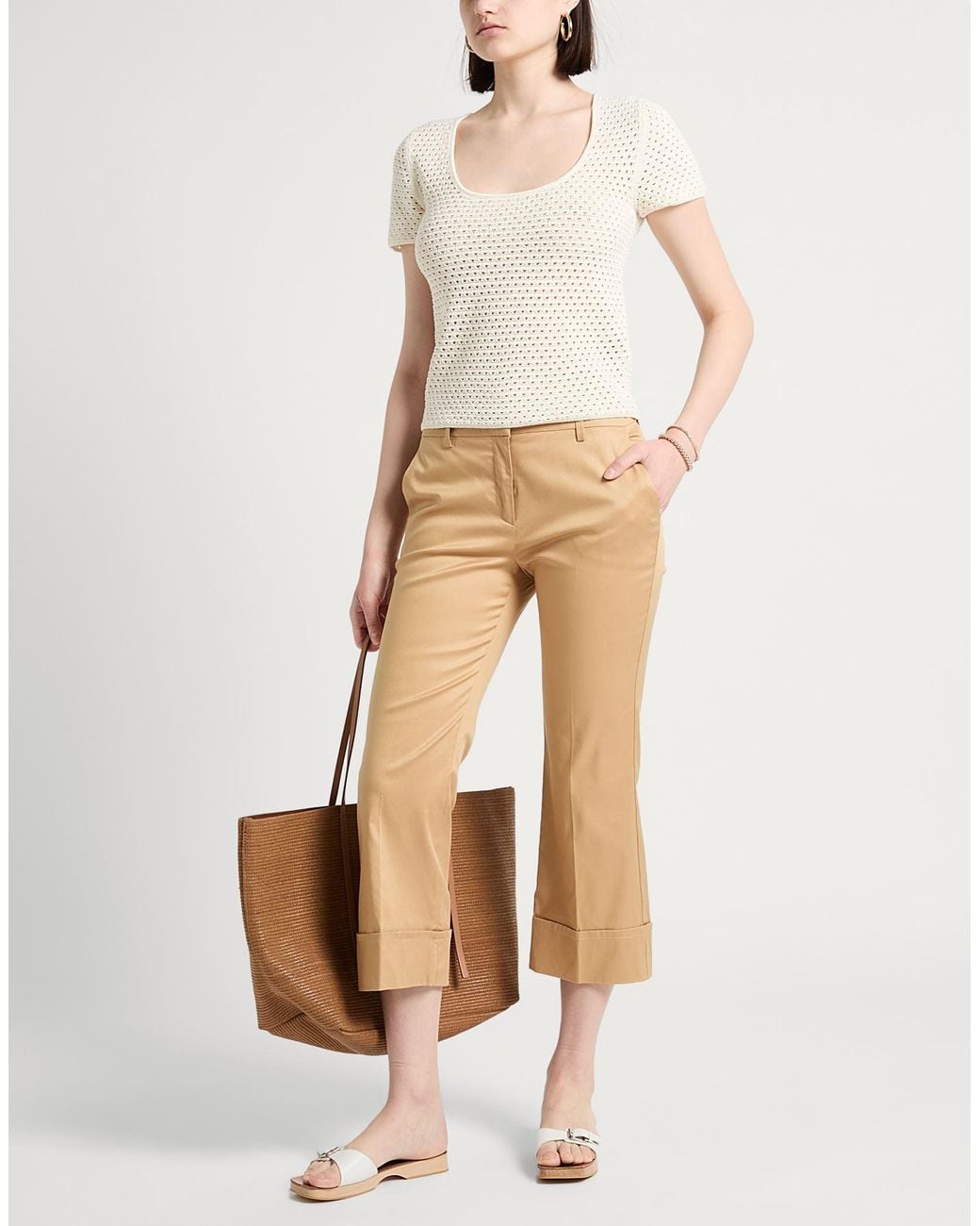 L'Autre Chose Natural Pants Lyocell, Cotton, Elastane