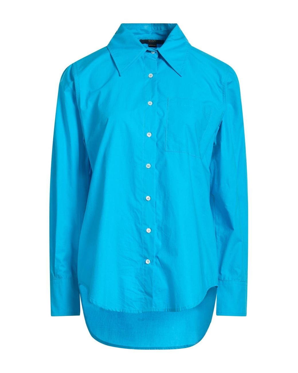 SEVENTY VENEZIA Blue Shirt Cotton