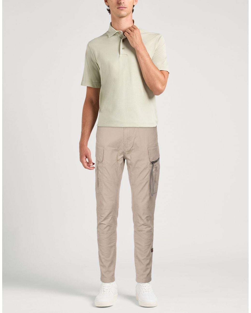 G-Star Natural Khaki Pants Cotton, Elastane for men