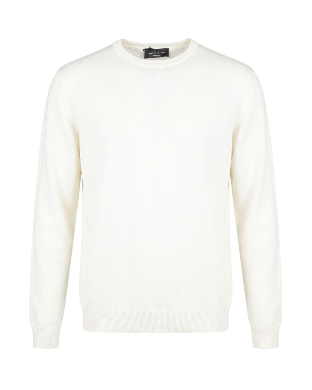 Roberto Collina White Ivory Sweater Wool for men