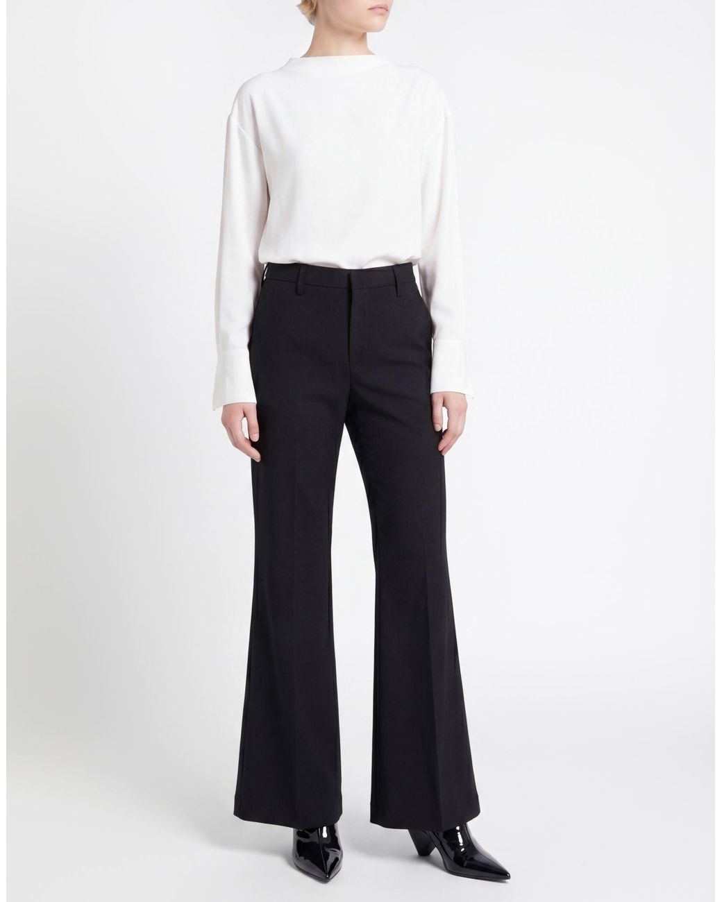 Dondup Black Pants Polyester, Virgin Wool, Elastane