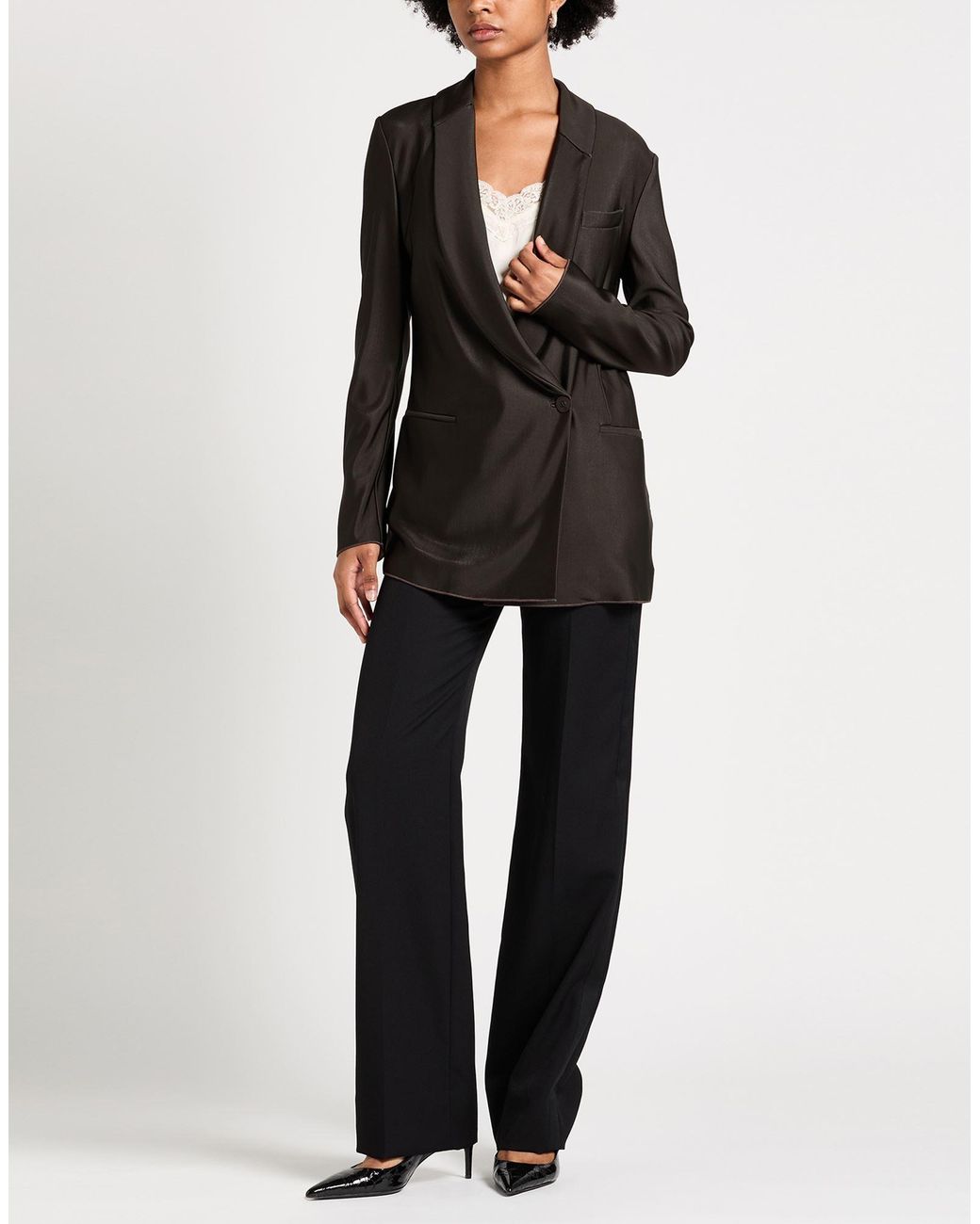 Giorgio Armani Black Dark Blazer Viscose, Elastane
