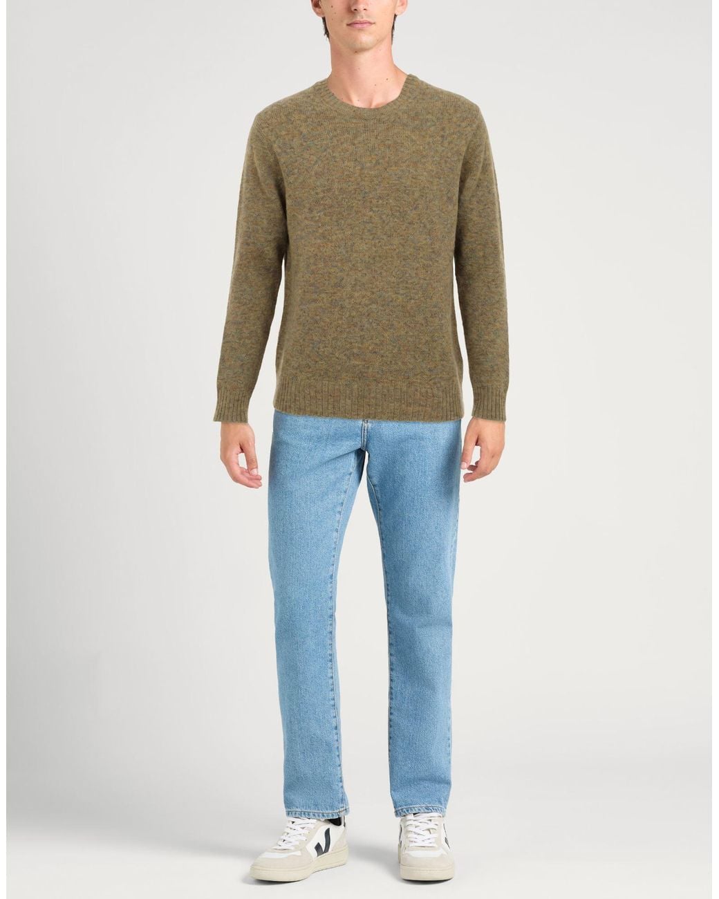 Folk Green Sweater Acrylic, Polyamide, Synthetic Fibers, Wool, Mohair Wool for men