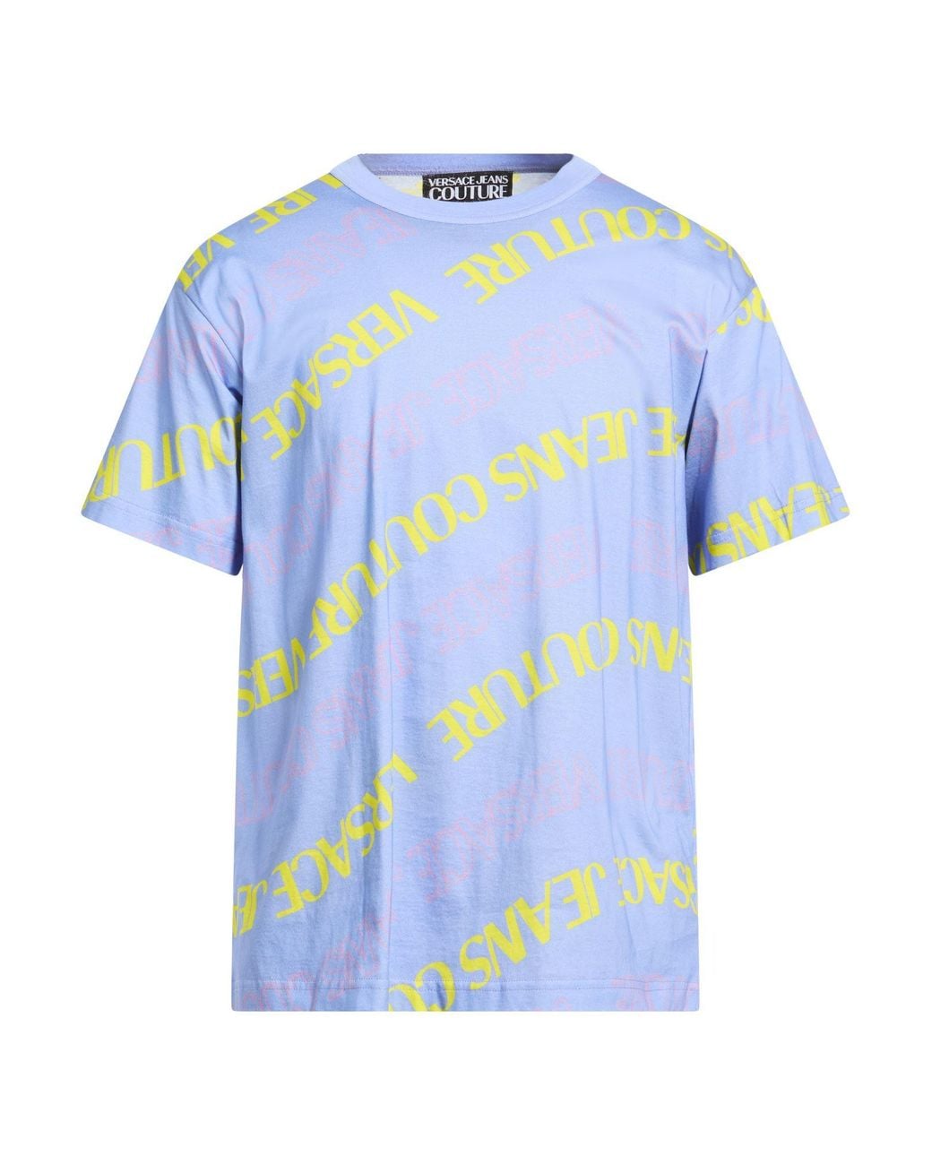 Versace Jeans Couture Blue Light T-Shirt Cotton for men