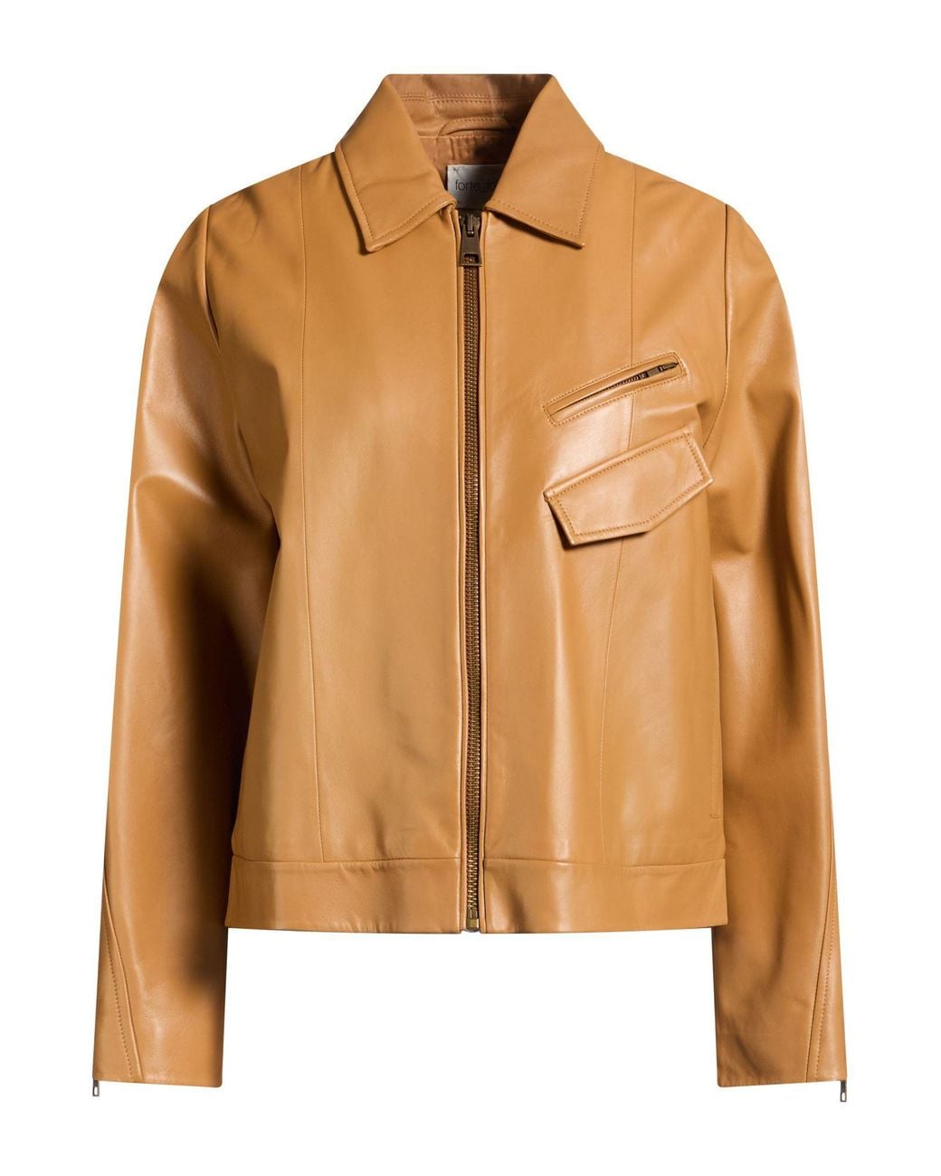 Forte_forte Brown Camel Jacket Leather