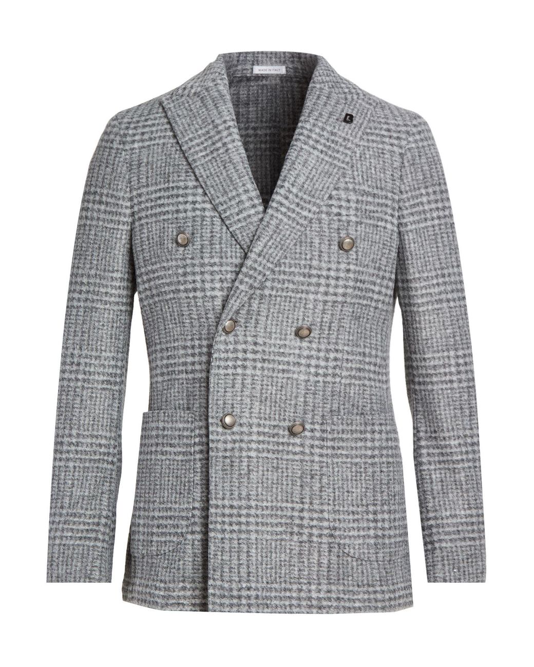 BRERAS Milano Gray Blazer Virgin Wool, Elastane for men