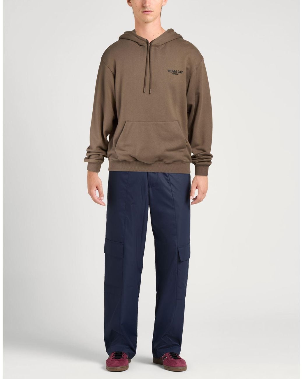 Represent Brown Military Sweatshirt Cotton for men