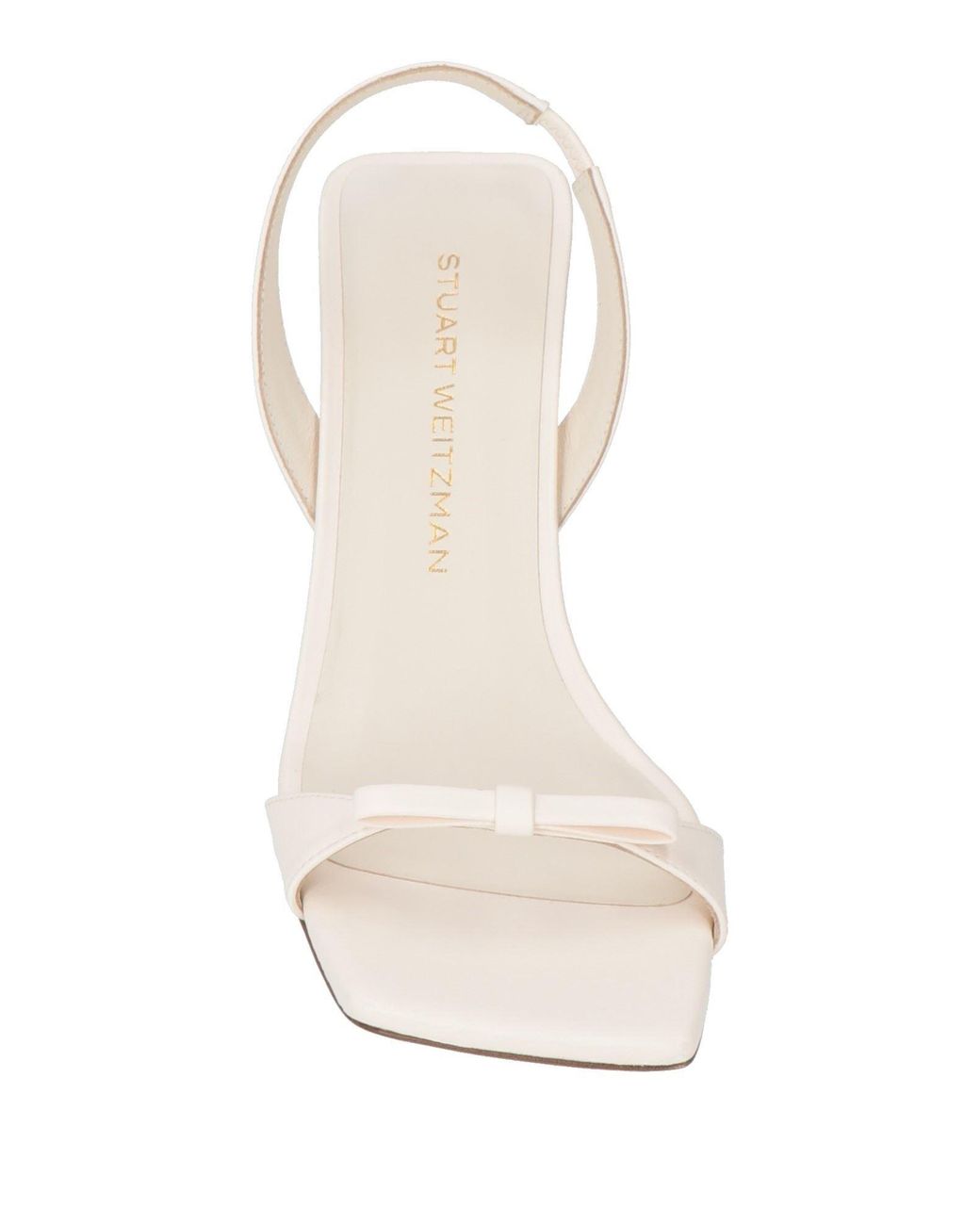 Stuart Weitzman Natural Ivory Sandals Leather